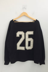 Numbering loose sweatshirt