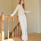 Pintuck Golgi Pants Ivory