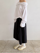 wrap skirt + pleats pants