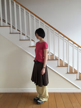 YWD PLAID PLEATS SKIRT + BELT (3color)