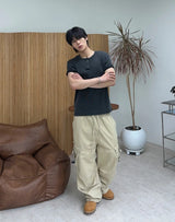 フェレール ヴィンテージ リブド ヘンリーネック ショートスリーブ Tシャツ