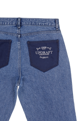 [UPDRAFT]NYLON POCKET COTTON DENIM PANTS
