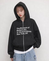 (UNISEX) Museum Bonded Hood Zip-Up