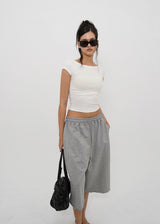 [B-BASIC] Mid-Sweat Cut-Out Bermuda Pants