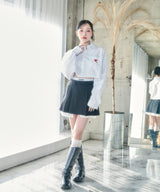 UNISEX 2WAYハートシャツ ホワイト