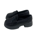 クラシックペニーハイヒールラウンドトゥローファー (Black)