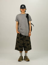 VE Camou Pin-tuck Bermuda Pants