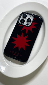 [MADE] black spark epoxy bumper case - red