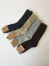 Ribbed Fine Wool Socks (4color)