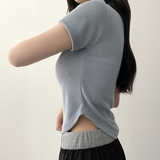 デーモスパンボタンショートスリーブTシャツ