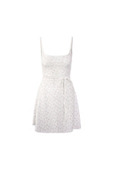 Flower strap mini dress(PINK)