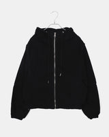 フー.m シームディテールストリングポケットルーズフィットフーデッドジャンパー