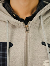 DO RIZE Patch Crop Hoody Zip-up