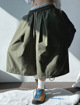 5000SOLD ナイロンバミューダパンツ💚🖤3COLOR
