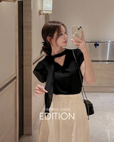 【MADE】Tie blouse