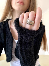 [Influencer] Ethnic big crochet bold ring