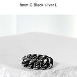SS-blackline カーブチェーンリング_5/6/7/8mm_BLACK SILVER