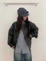 Bultub Crop Leather Jacket