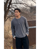 [ 1+1 ] Layered Henley Neck