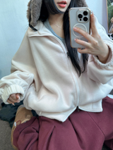 テディフリースルーズジップアップ🤍💙🤎3カラー