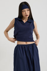 ノースリーブカラーベスト, Navy