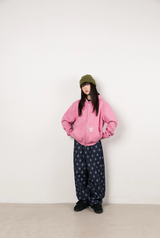 Twister Star Pocket Hoodie Zip-up - Pink