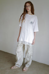 Sheer layered slip, White