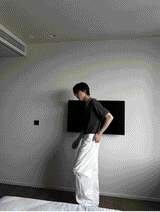 ビンテージダメージホワイトパンツ