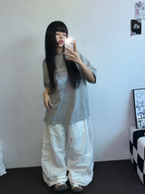トラック3 ラインバルーンナイロンパンツ 🎀🩷🤍🖤🧸6カラー