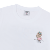 25SS タンニングオパンチュウサギベーシックロゴ半袖Tシャツ ホワイト