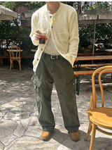 [Unisex] アンゴララウンドネックカーディガン(5color)