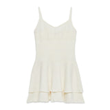 Punching Tiered Dress (Cream)