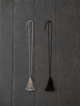 BEADED TASSEL LONG NECKLACE (2COLORS!)