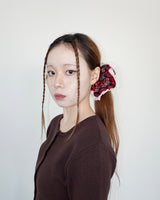 タータンチェックラッフルシュシュ