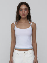 Layered Halter Top_White