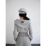 【MADE】button 2way zip-up, gray