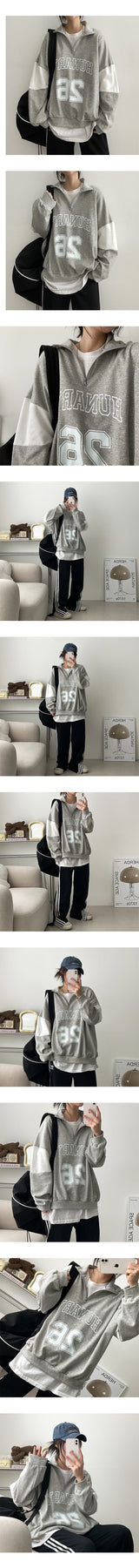 26 Coloring Half Zip-Up Sweatshirt