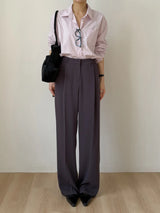 One Tuck Semi-Wide Slacks