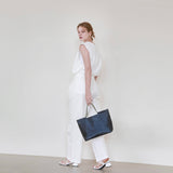 TYVEK FLEXIBLE BAG - Indigo Blue & Light Gray (SMALL)