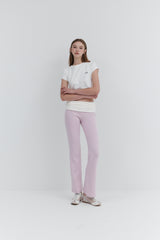 【MADE】 Roll-Up Flare Pants_Pink