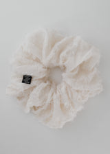 Lace Flower Scrunchie_Large_Beige