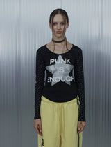 STAR SLEEVE PUNK TOP /  BLACK