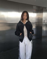 Denim hood jacket