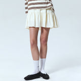 MINI FLARED SKIRT_CREAM