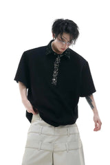 Sequin Safety Pin Polo Tee
