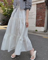 Pou Frill Long Skirt