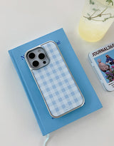 [MADE]ピクニックブルー シルバーエポキシ バンパー iPhoneケース