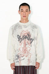  Roman Rib Heavy Industry Distressed Washed Long Sleeve T-shirt