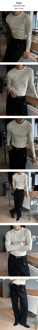 [MUSCLE FIT] Raglan golgi slim t-shirts(5color)
