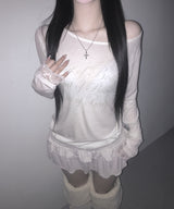 eve lace tee (4colors)